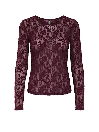 ONLY | Langarmshirt ONLBLAISE | dunkelrot